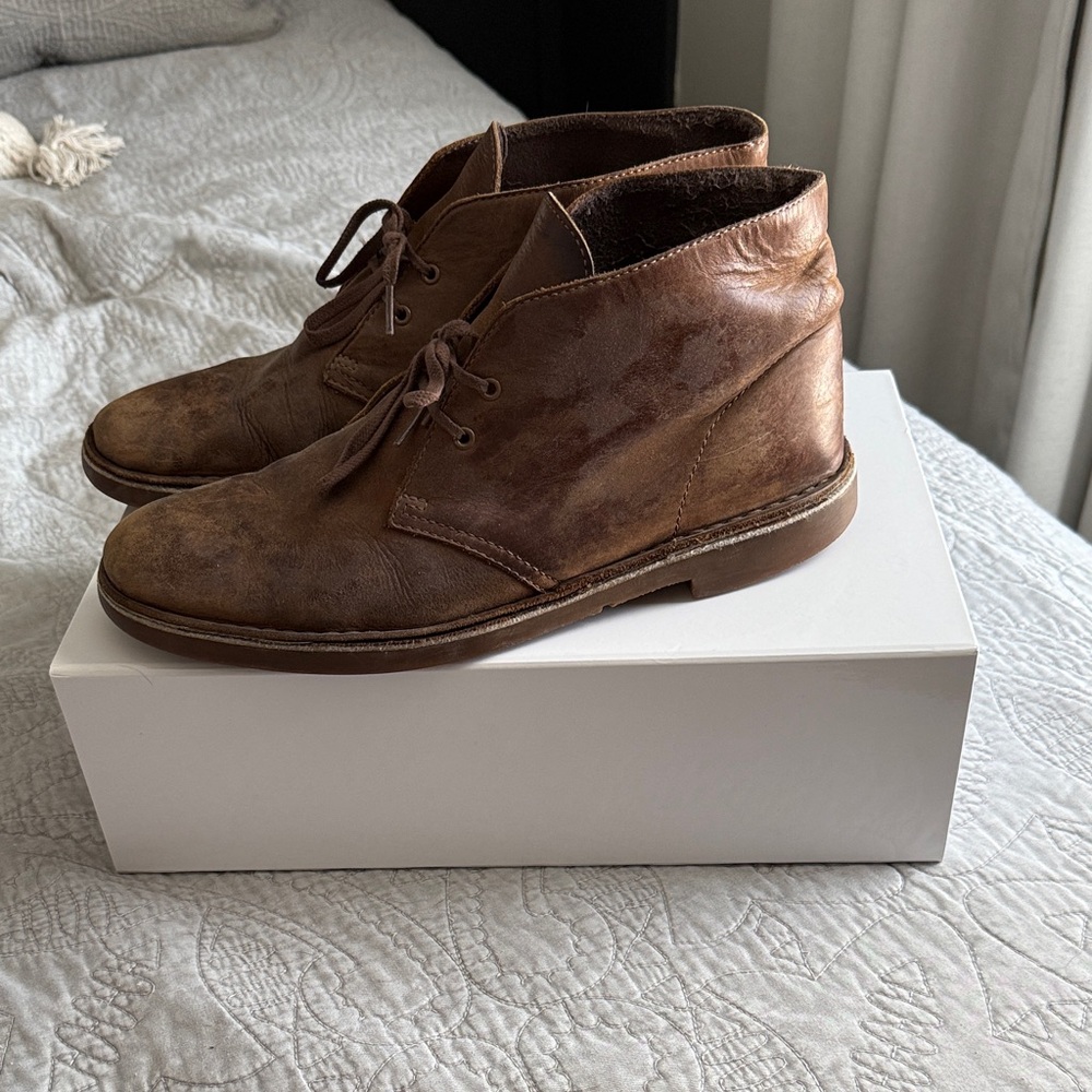 Clarks Brown Leather Men's Shoes